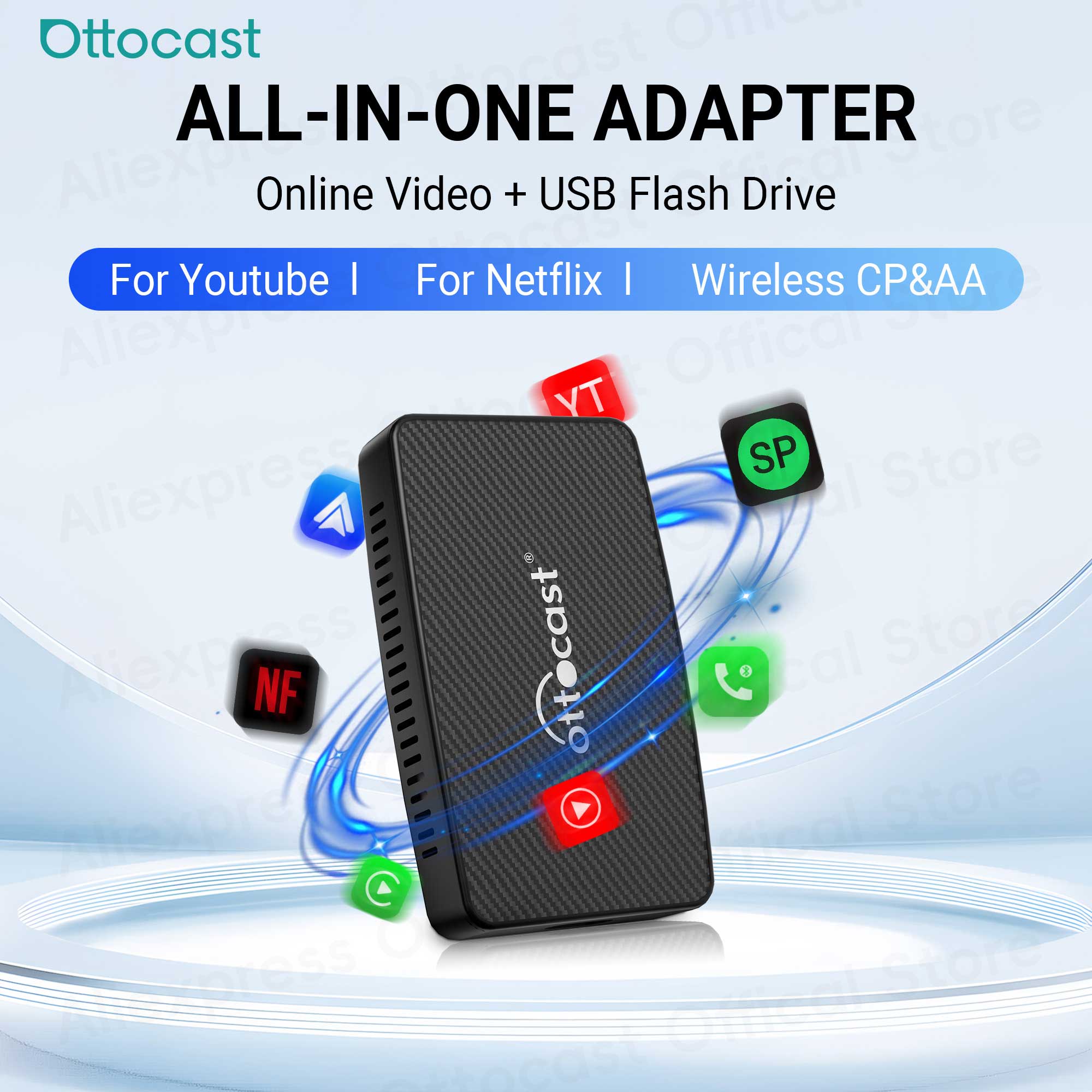 Car Accessories Youtube - OTTOCAST Play2Video adaptor CarPlay otomatis Android