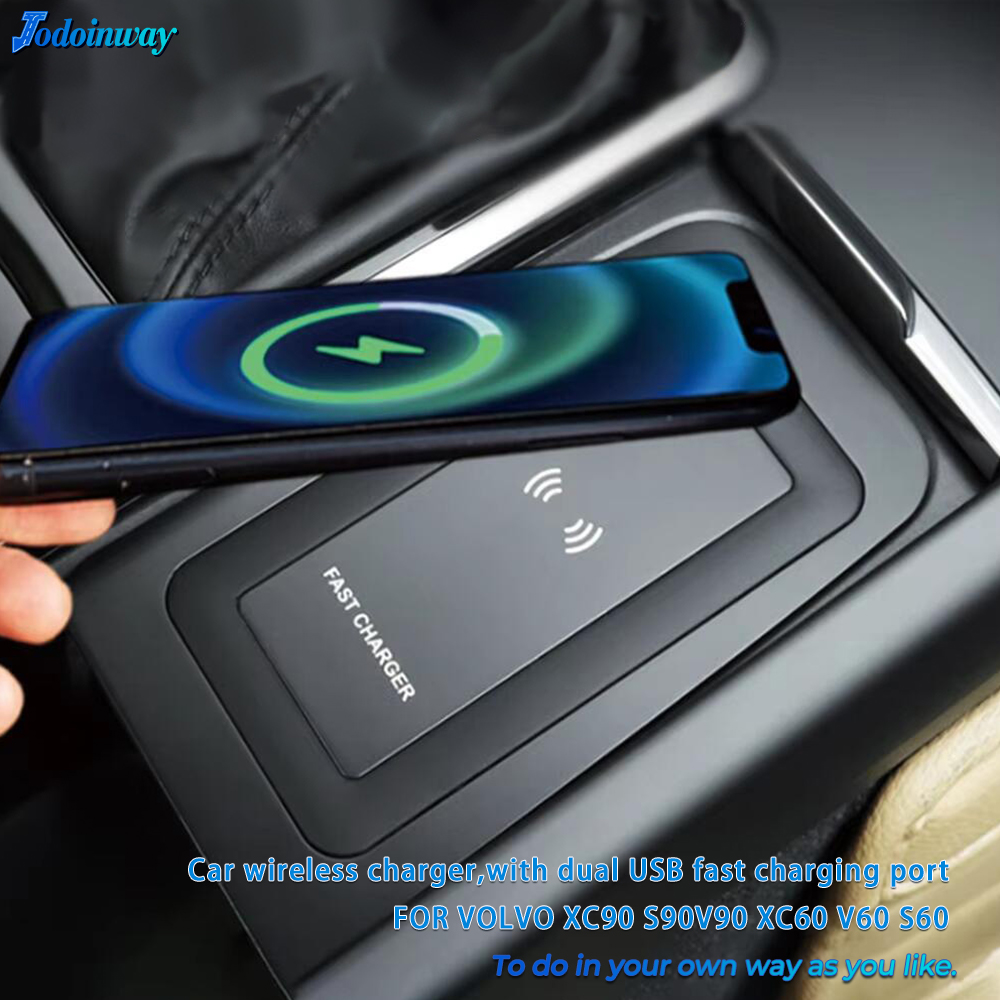 Volvo Car Accessories Xc60 - Pengisi Daya Nirkabel Konsol Tengah untuk