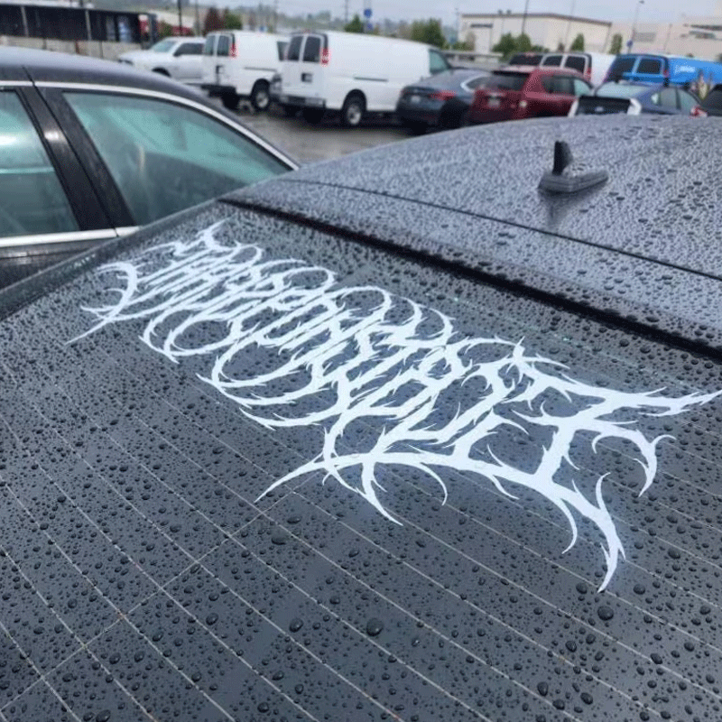 Car Accessories Banner - Stiker Mobil Gaya Metal Gelap Dekorasi