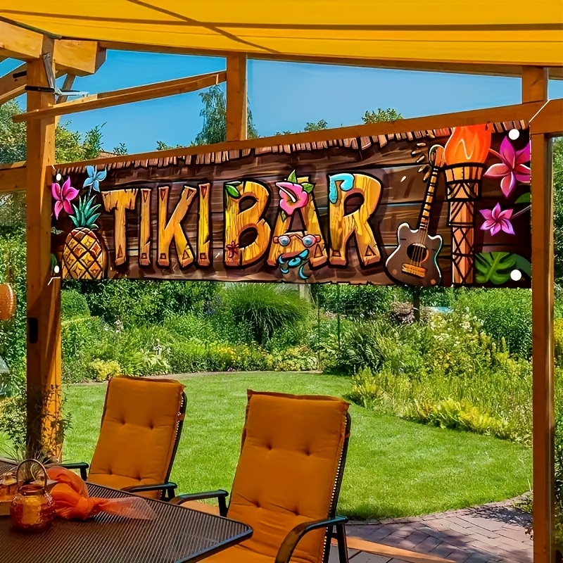 Car Accessories Banner - Spanduk Bar Tiki Dekorasi Pesta Tema