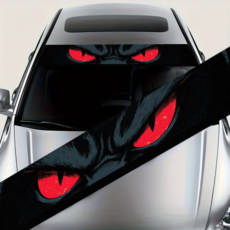 Stiker Vinil Grafis Mata Merah - Car Accessories Banner ulasan dan harga