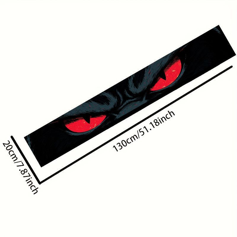 Stiker Vinil Grafis Mata Merah - Car Accessories Banner ulasan dan harga