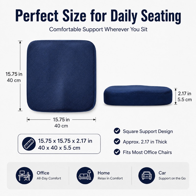 Bantal Kursi Busa Memori Tebal - Car Seat Cushion Memory Foam ulasan dan harga